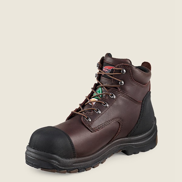 Red Wing Safety Boots Mens Black/Brown - King Toe® - 6-inch Waterproof Csa Toe - 9824731-EO